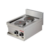 Mașină de gătit electrică de banc, 2 plite, Linia 600, Arisco